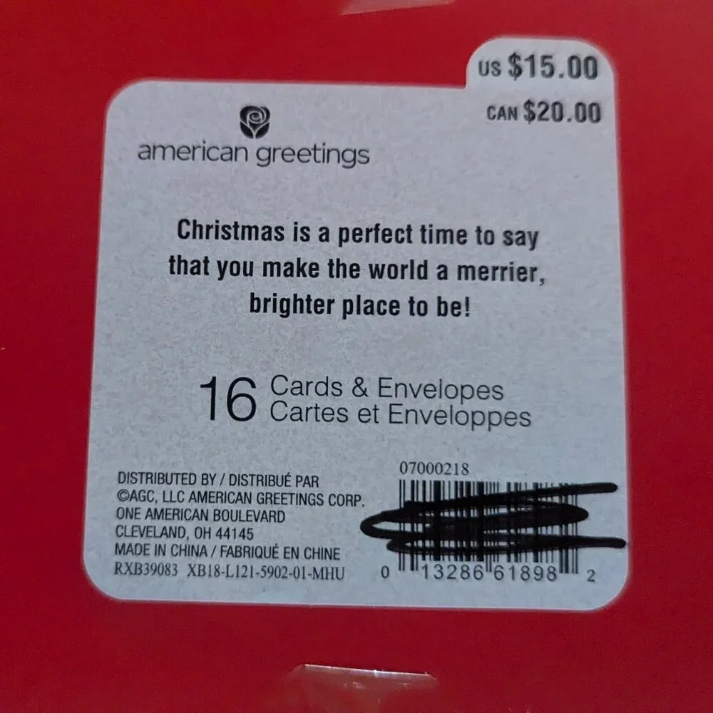 NWT 16 Glitter Snowman Christmas Cards American Greetings Sealed Box Holiday NIB